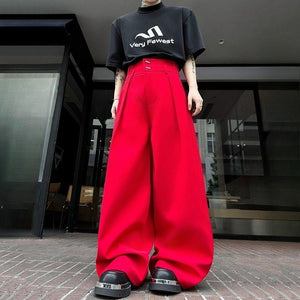 Loose Wide-leg Draped Straight-leg Suit Trousers