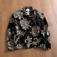Load image into Gallery viewer, Heavy Embroidered Velvet Vintage Floral Boxy  Outerwear Jacket
