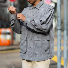 Load image into Gallery viewer, 50D Seersucker Special Dyed Round Hem Shirt Jacket
