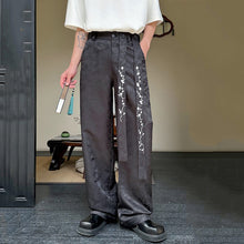 Load image into Gallery viewer, Embroidered Dark Pattern Casual Wide-leg Pants
