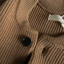 Load image into Gallery viewer, Heavyweight Cotton Crewneck Button Up Knitted Cardigan
