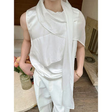 Load image into Gallery viewer, Loose-fitting Sleeveless Top with Ribbon-tie Detailing
