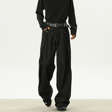 Load image into Gallery viewer, Pleated Wide-leg Deconstructed Loose Drape Trousers
