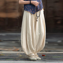 Load image into Gallery viewer, Loose Cotton And Linen Patchwork Bloomers
