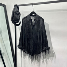 Load image into Gallery viewer, Fringe See-through Loose Casual Shirt
