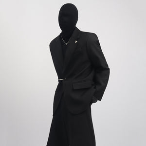 Loose Metal Button Suit Jacket