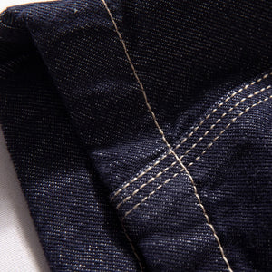 Scimitar-cut Denim Carrot Pants