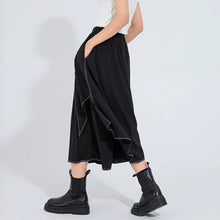 Load image into Gallery viewer, Women's High-waisted Loose Casual Faux Two-piece Pants

