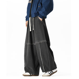 Raw-edge American Harem Straight Pants
