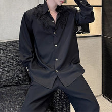 Load image into Gallery viewer, French Lapel Rose Embroidered Shirt
