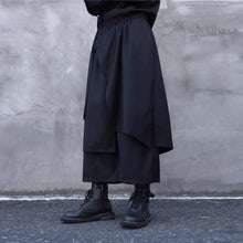 Load image into Gallery viewer, Faux Two-piece Wide-leg Asymmetrical Skirt Pants
