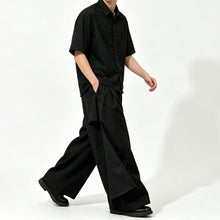 Load image into Gallery viewer, Japanese Loose Draped Casual Short Sleeve Shirt
