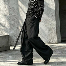Load image into Gallery viewer, Lace-up A-line Straight Leg Thickened Loose Casual Pants
