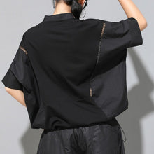 Load image into Gallery viewer, Women's Loose Batwing Sleeve Lace Patchwork Cutout Top
