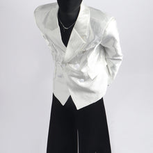 Load image into Gallery viewer, Double-breasted Casual Pleated Blazer

