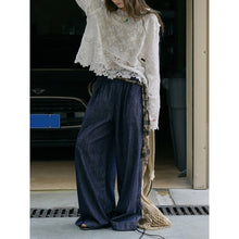 Load image into Gallery viewer, Women's Washed Cotton Lace Cut Out Breathable Shirt

