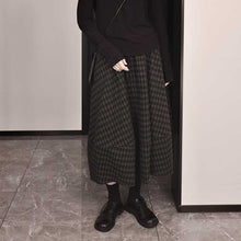 Load image into Gallery viewer, Women's Plaid Drawstring Midi Skirt
