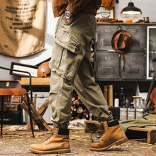 Load image into Gallery viewer, Vintage Loose Cotton Big Pockets Cargo Pants
