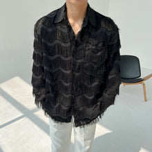 Load image into Gallery viewer, Three-dimensional Wave Tassel Shirt
