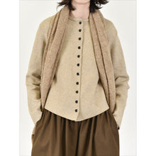 Load image into Gallery viewer, Women's Curved Hem Crew Neck Loose Knit Cardigan Sweater
