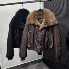 Load image into Gallery viewer, American Warm Large Fur Collar Coat
