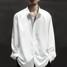 Load image into Gallery viewer, Loose Square Collar Solid Color Large Size Business Shirt
