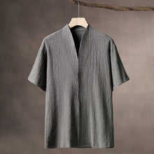 Load image into Gallery viewer, Thin Ice Silk V-Neck Cardigan T-Shirt
