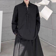 Load image into Gallery viewer, Tie-strap Casual Pullover Shirt
