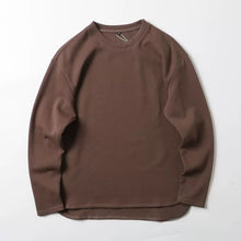 Load image into Gallery viewer, Heavyweight Curved Hem Side Slit Loose Fit Crew Neck Casual Long Sleeve Tee
