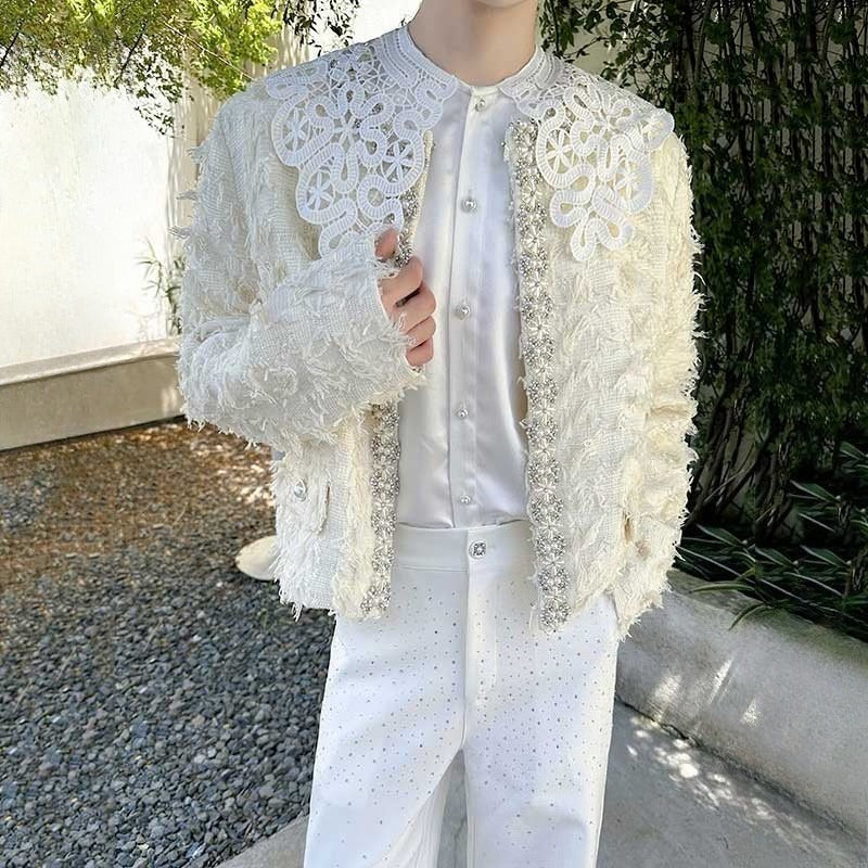 French-style Beaded Three-dimensional Embellished Cardigan