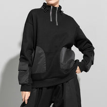 Load image into Gallery viewer, Multi-pocket Pullover Zip-up Sweatshirt
