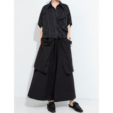 Load image into Gallery viewer, Women's Plus Size Asymmetric Layered Striped Loose Shirt
