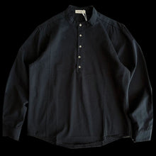 Load image into Gallery viewer, Heavyweight Japanese-style Henley Collar Long-sleeved Shirt
