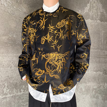 Load image into Gallery viewer, Satin Dragon Pattern Jacquard Tang Suit
