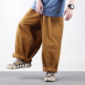 Retro Cargo Loose Wide-leg Pants