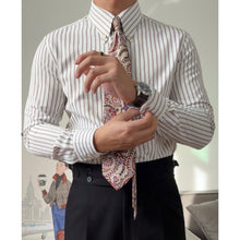 Load image into Gallery viewer, French Business Point Collar Striped Shirt
