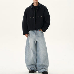 American Retro Distressed Washed Work Jacket