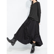 Load image into Gallery viewer, Women's Elastic-waist  Rivet Detail Asymmetrical Hem Balloon Skirt
