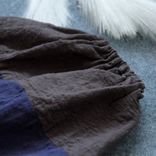 Load image into Gallery viewer, Loose Pleated Lantern Sleeve Color-block Dress

