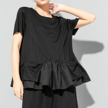 Load image into Gallery viewer, Irregularly Spliced Loose T-shirt
