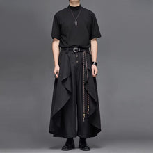 Load image into Gallery viewer, Japanese Retro Faux Two-piece Wide-leg Cropped Trousers
