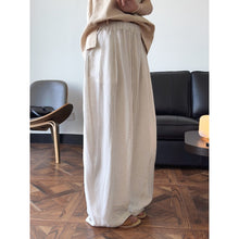 Load image into Gallery viewer, Women's Relaxed-fit Linen Casual Trousers
