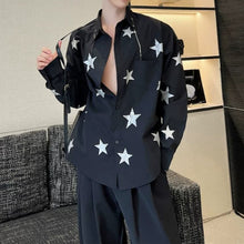 Load image into Gallery viewer, Starry Sky Print Loose-Fit Shirt
