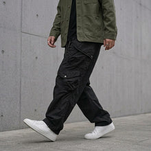 Load image into Gallery viewer, Japanese Loose Multi-pocket Straight-leg Cuffed Cargo Pants
