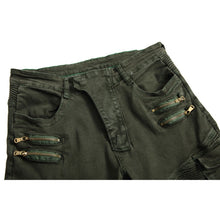 Load image into Gallery viewer, Street Multi-pocket Zipper Pleated Elastic Slim-fit Pants
