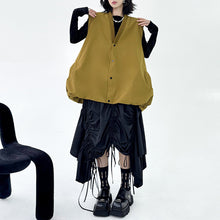Load image into Gallery viewer, Bud Loose Solid Color V-neck Vest
