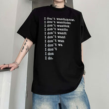 Load image into Gallery viewer, Crew Neck Letter Print Loose T-shirt
