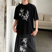 Load image into Gallery viewer, Embroidered Buttoned Casual Loose T-shirt
