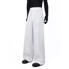 Load image into Gallery viewer, Starry  Hot-Fix Rhinestone Detail Casual Trousers
