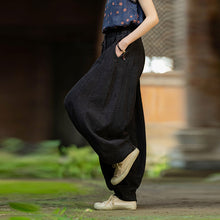 Load image into Gallery viewer, Loose Cotton And Linen Patchwork Bloomers

